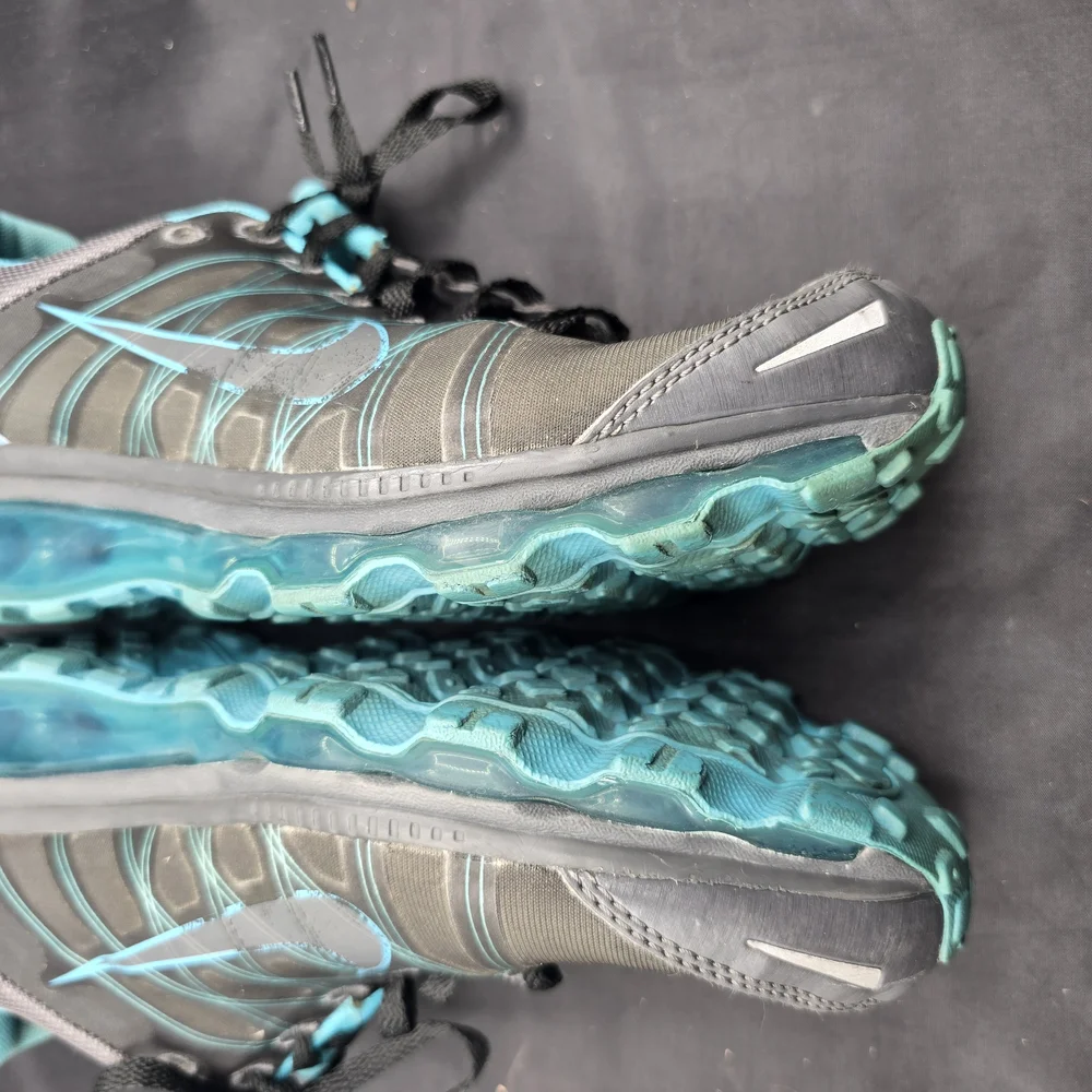 Nike Gray and Blue Athletic‎ Shoes with Cushioned Midsole